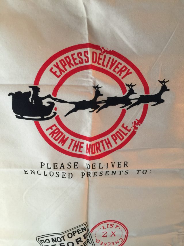 Christmas Santa Sack with Sleigh and Reindeer - Image 6