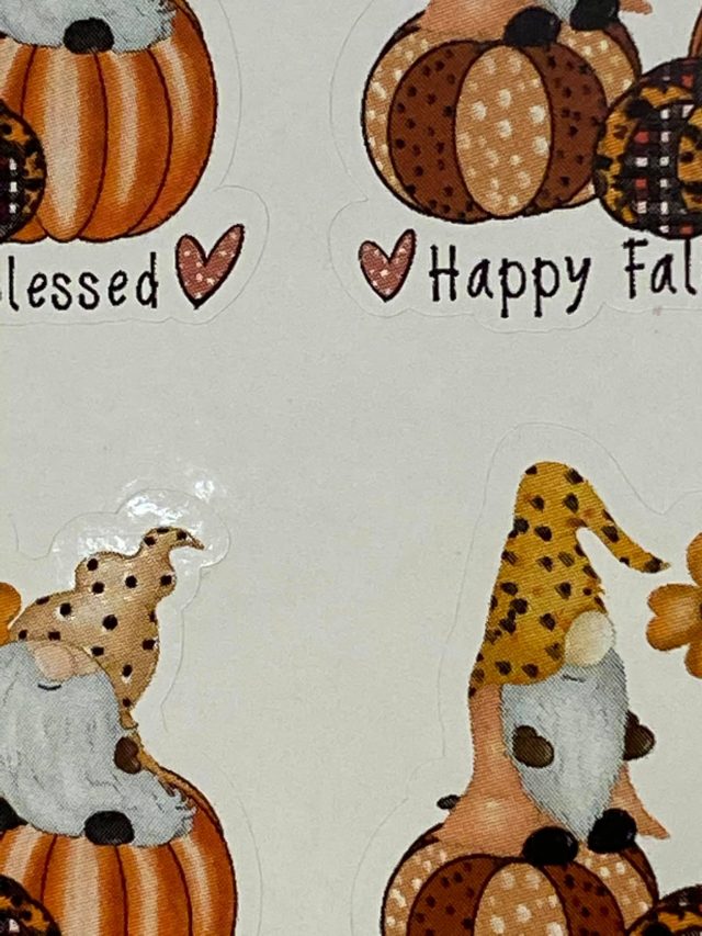 Gnome Happy Fall Blessed Sticker Planner Sheet - Image 3